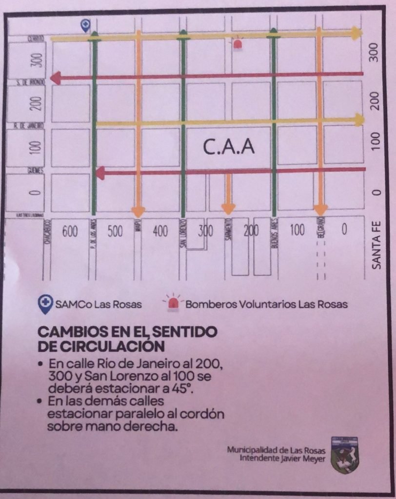 Las Rosas: Cambian el sentido de circulación en algunas calles – Cañada ...